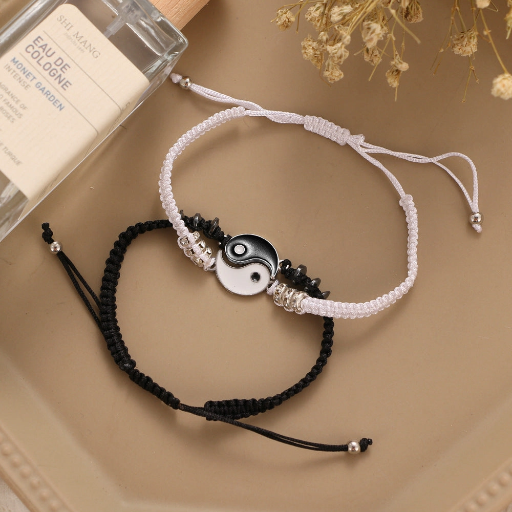 Wholesale Alloy Tai Chi Bagua Handwoven Bracelets