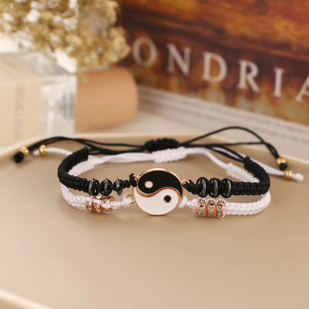 Wholesale Alloy Tai Chi Bagua Handwoven Bracelets