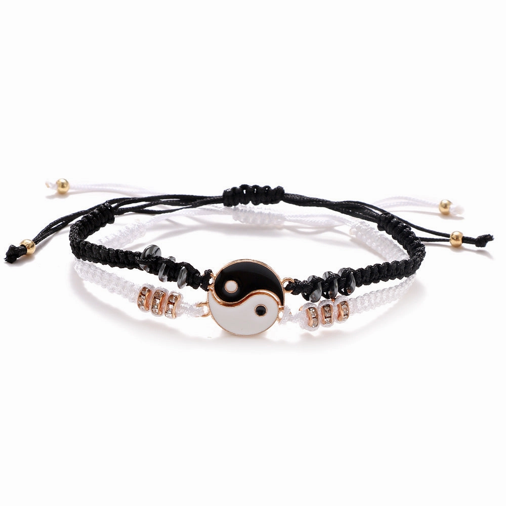 Wholesale Alloy Tai Chi Bagua Handwoven Bracelets