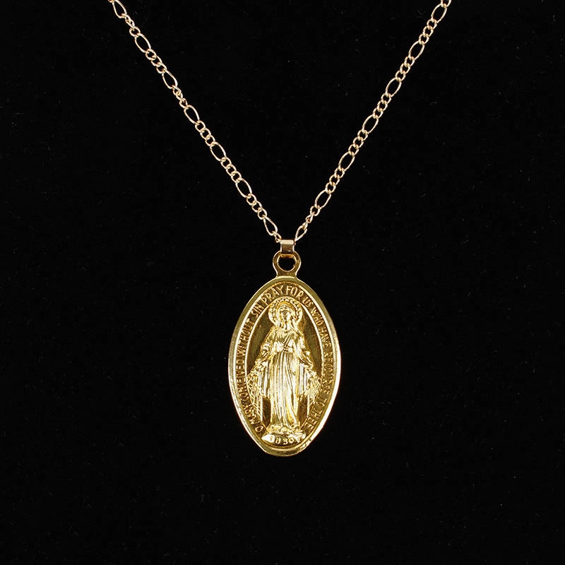 Wholesale Alloy Virgin Mary Pendant Necklace