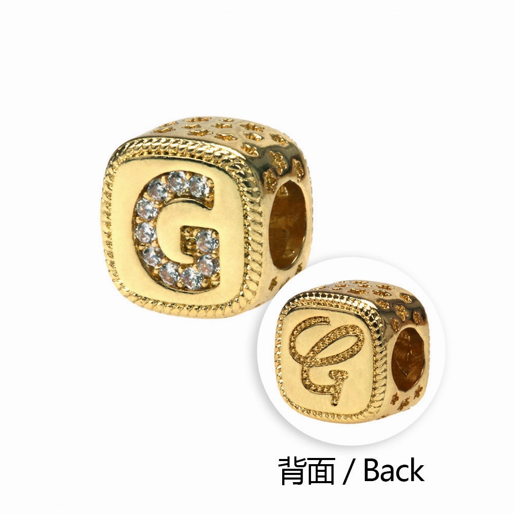 Wholesale Alphabet Snake Gold Plated Copper Beaded Bracelets