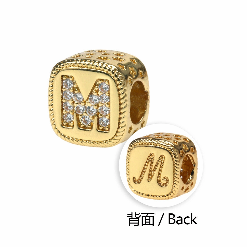 Wholesale Alphabet Snake Gold Plated Copper Beaded Bracelets