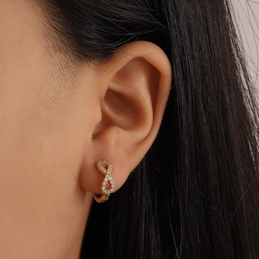 Wholesale Alphanumeric Earrings 8-shaped Earrings