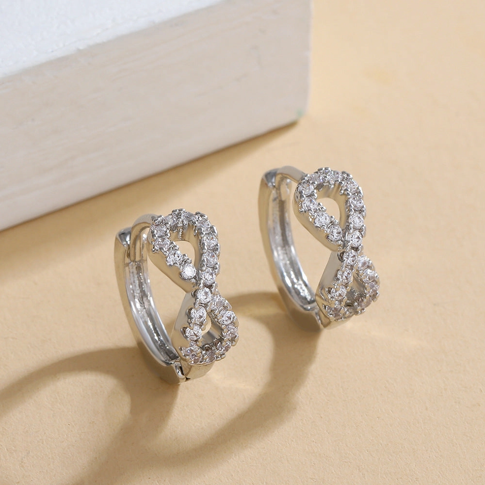 Wholesale Alphanumeric Earrings 8-shaped Earrings