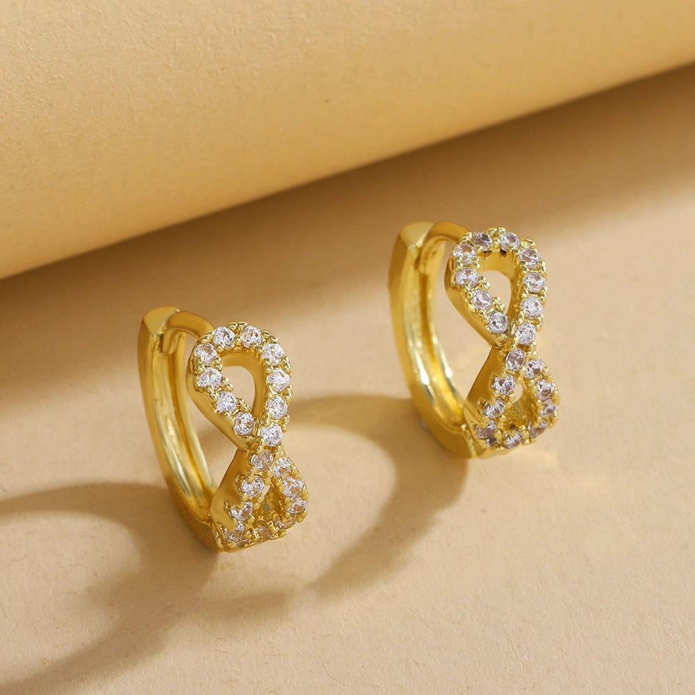 Wholesale Alphanumeric Earrings 8-shaped Earrings