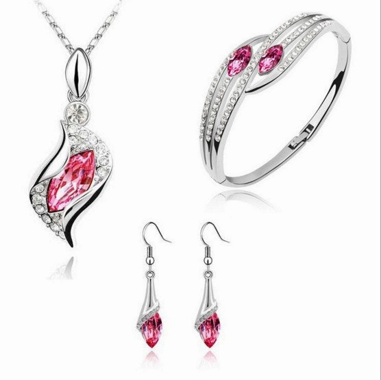 Wholesale Angel Elf Crystal Alloy Bracelet Jewelry Set