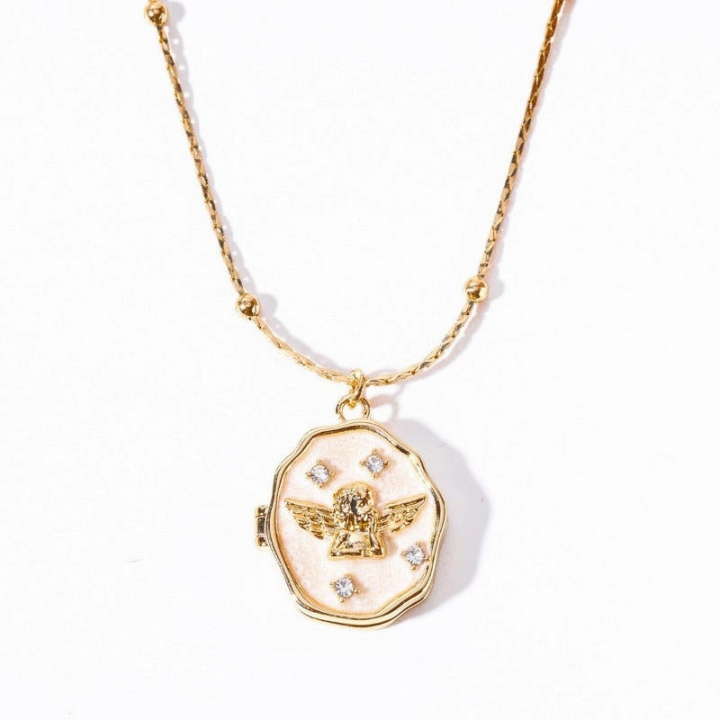 Wholesale Angel Open Close Album Box Copper Necklace