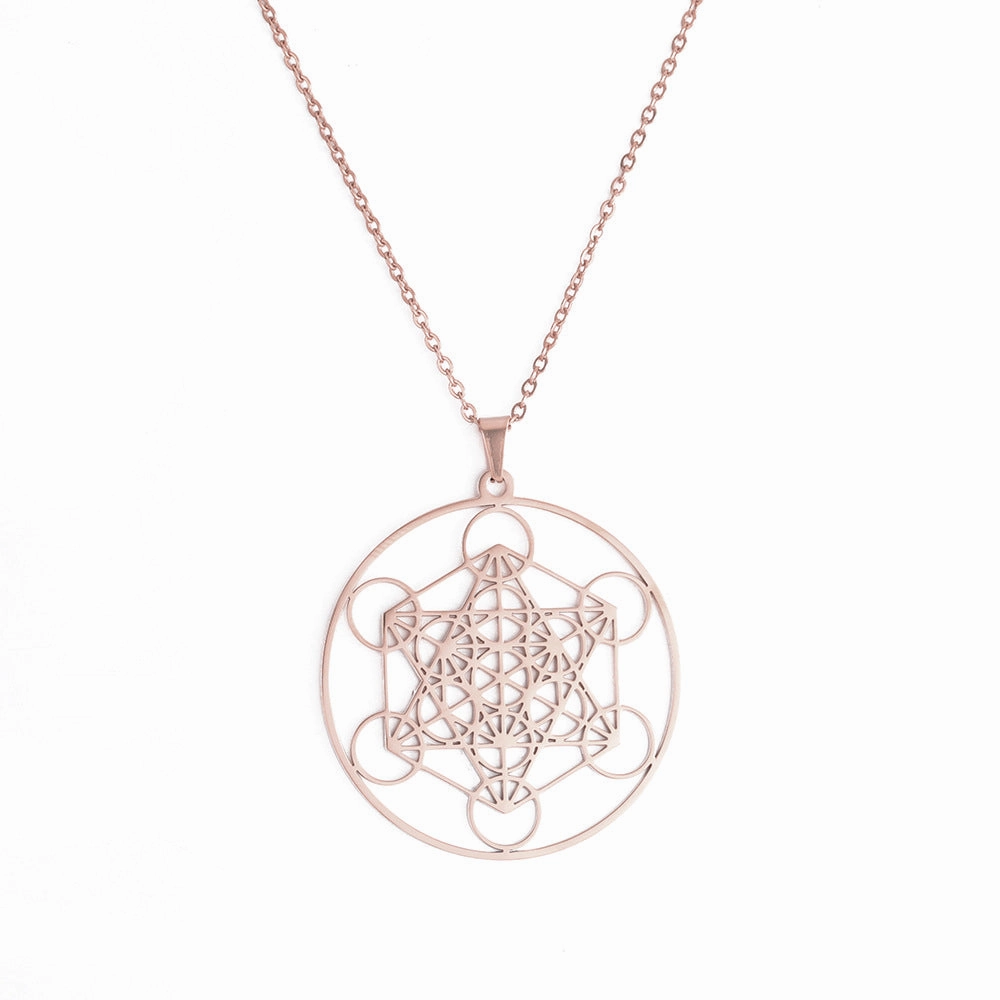 Wholesale Angel Seal Metatron Kabbalah Garden Stainless Steel Necklace