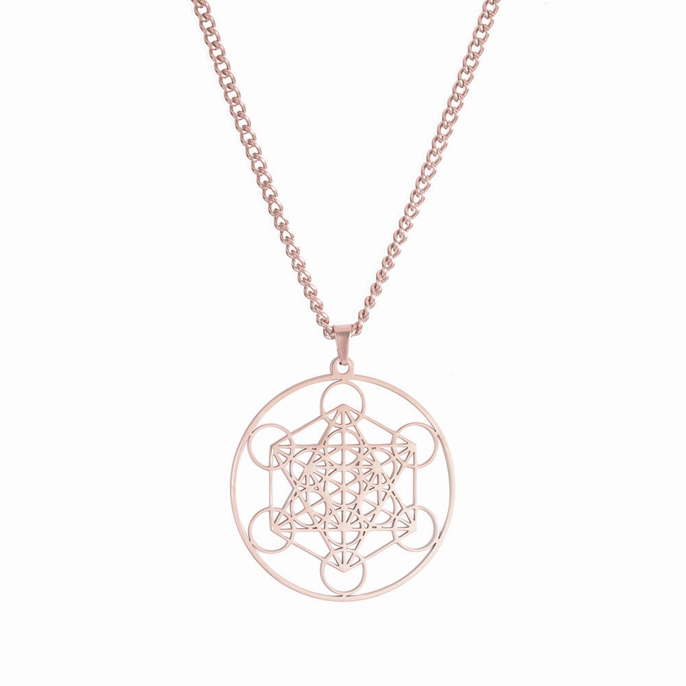 Wholesale Angel Seal Metatron Kabbalah Garden Stainless Steel Necklace