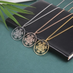 Wholesale Angel Seal Metatron Kabbalah Garden Stainless Steel Necklace