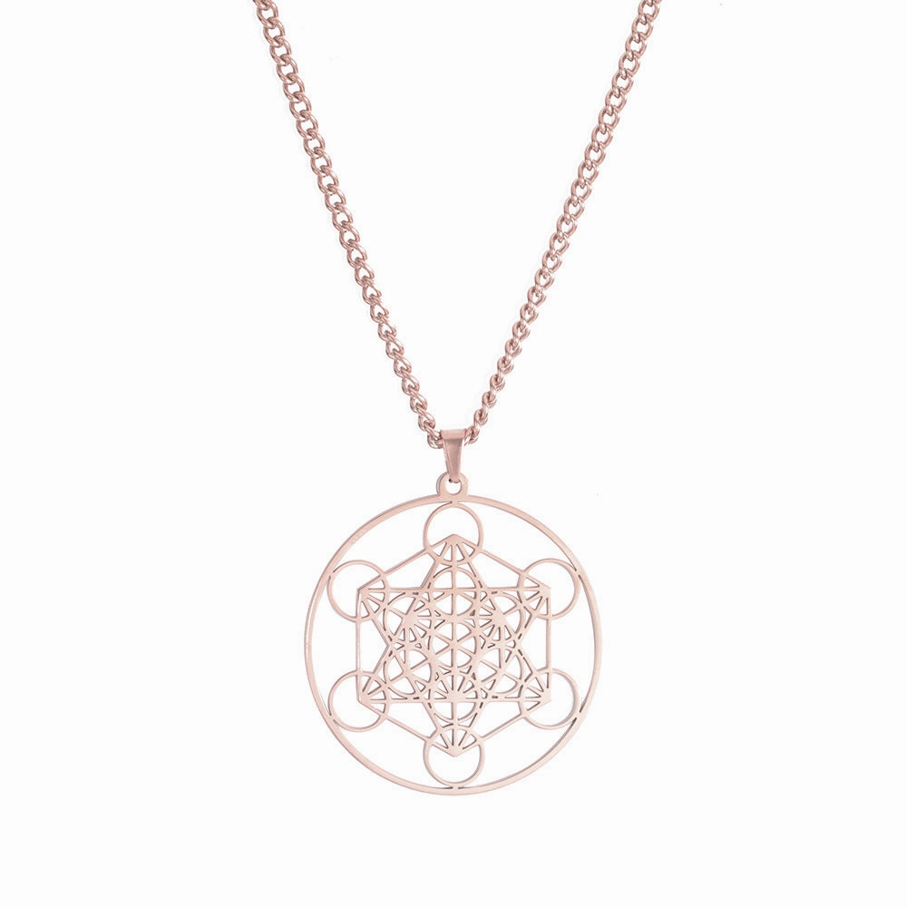Wholesale Angel Seal Metatron Kabbalah Garden Stainless Steel Necklace