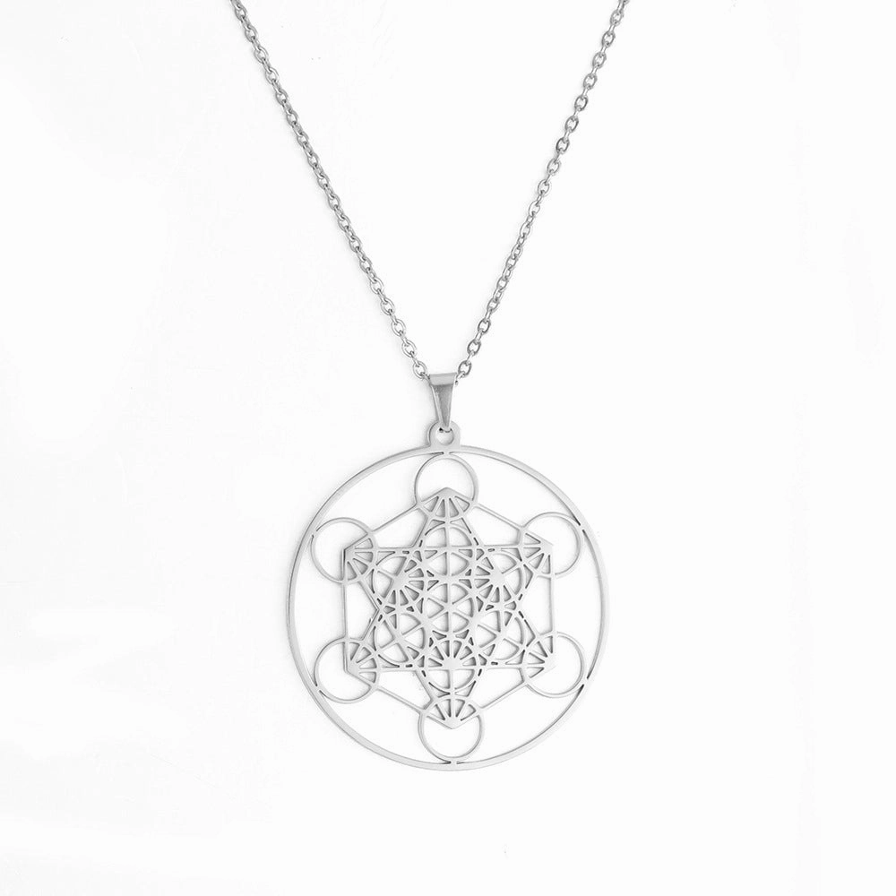 Wholesale Angel Seal Metatron Kabbalah Garden Stainless Steel Necklace