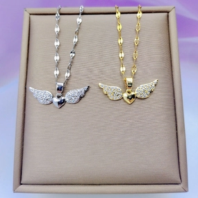 Wholesale Angel Wings Necklace Clavicle Chain