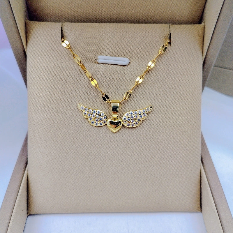 Wholesale Angel Wings Necklace Clavicle Chain