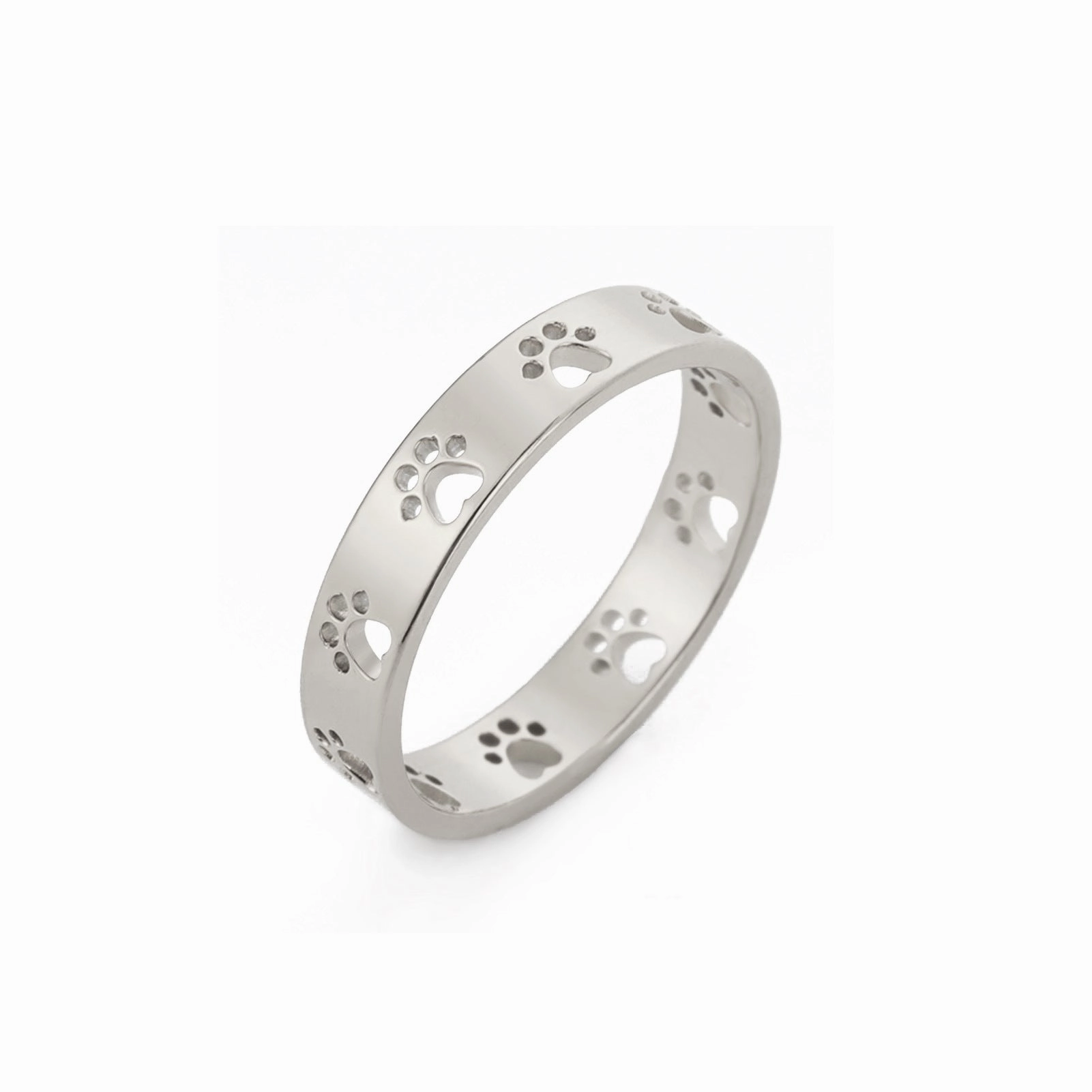 Wholesale Animal Cat and Dog Paw Print Stainless Steel Ring