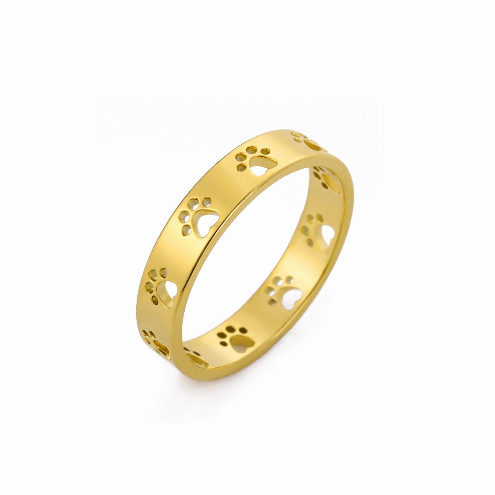 Wholesale Animal Cat and Dog Paw Print Stainless Steel Ring
