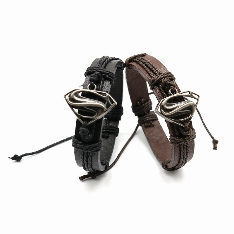 Wholesale Anime Genuine Woven Leather Bracelets