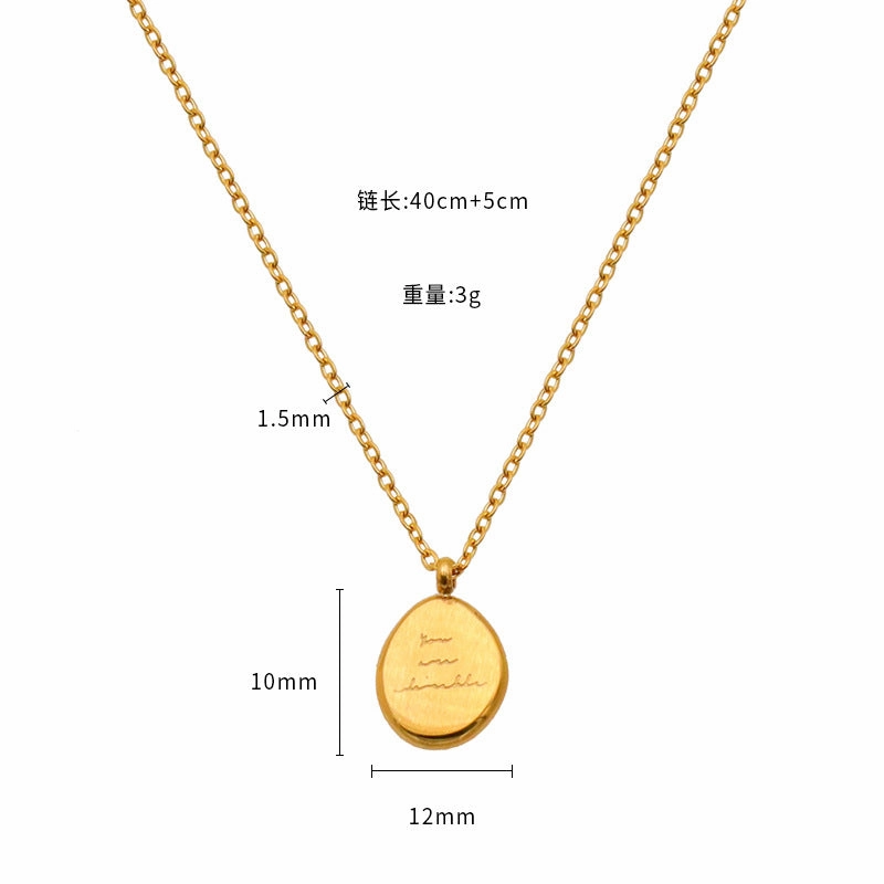 Wholesale Antique Style Titanium Steel Gold-plated European and American Fashionable Temperament Necklaces