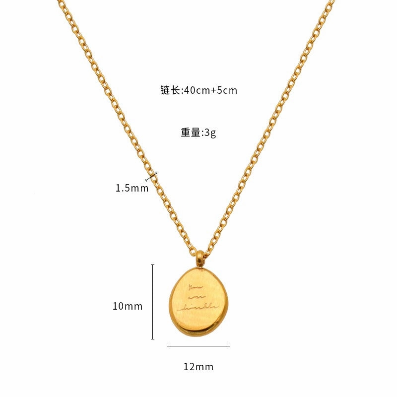 Wholesale Antique Style Titanium Steel Gold-plated European and American Fashionable Temperament Necklaces