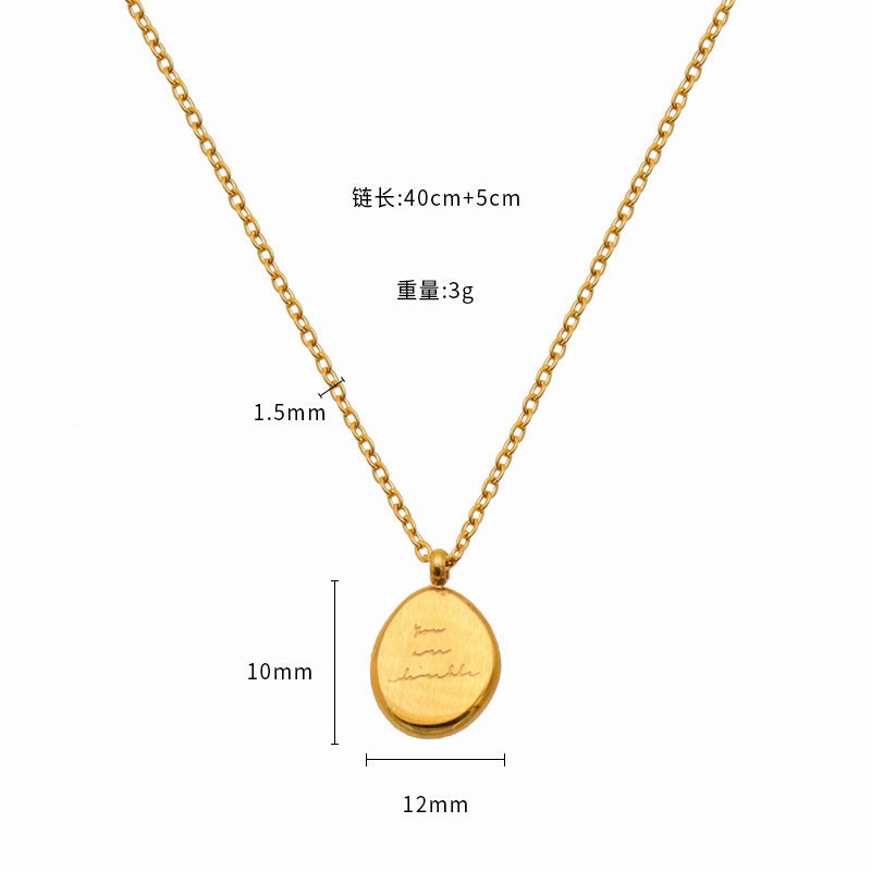 Wholesale Antique Style Titanium Steel Gold-plated European and American Fashionable Temperament Necklaces