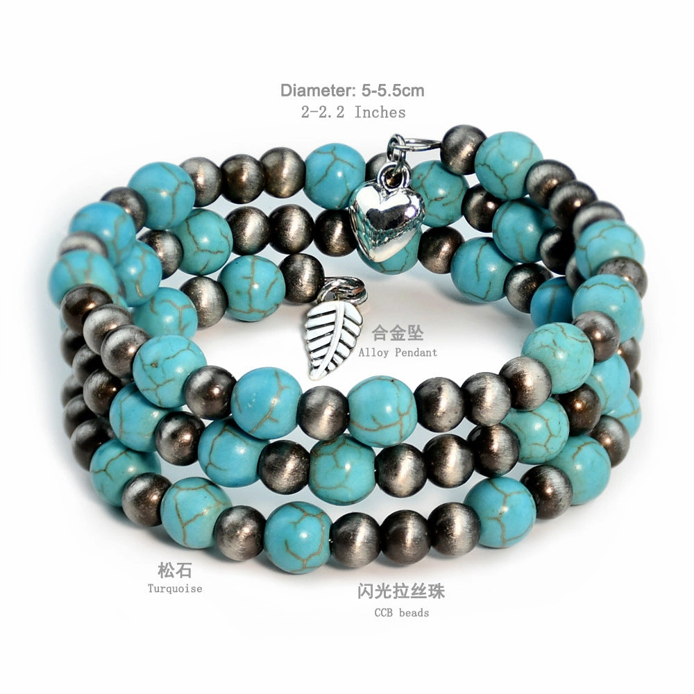 Wholesale Antique Tin Bracelets Retro Multi-layered Convergence