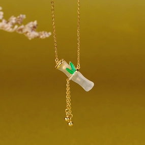 Wholesale Antique White Chalcedony Bamboo Necklace