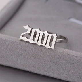 Wholesale Arabic Numerals Titanium Rings