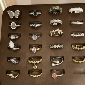 Wholesale Autumn and Winter Flash Diamond Zircon Does Not Fade High-end Luxury Sterling Silver Rings