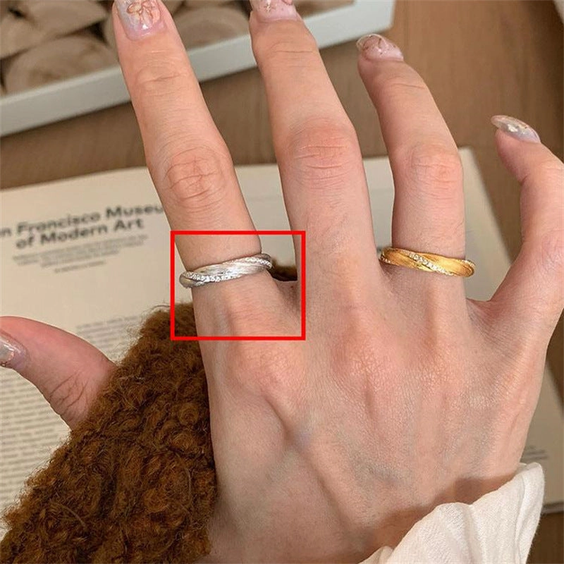 Wholesale Autumn and Winter Flash Diamond Zircon Does Not Fade High-end Luxury Sterling Silver Rings