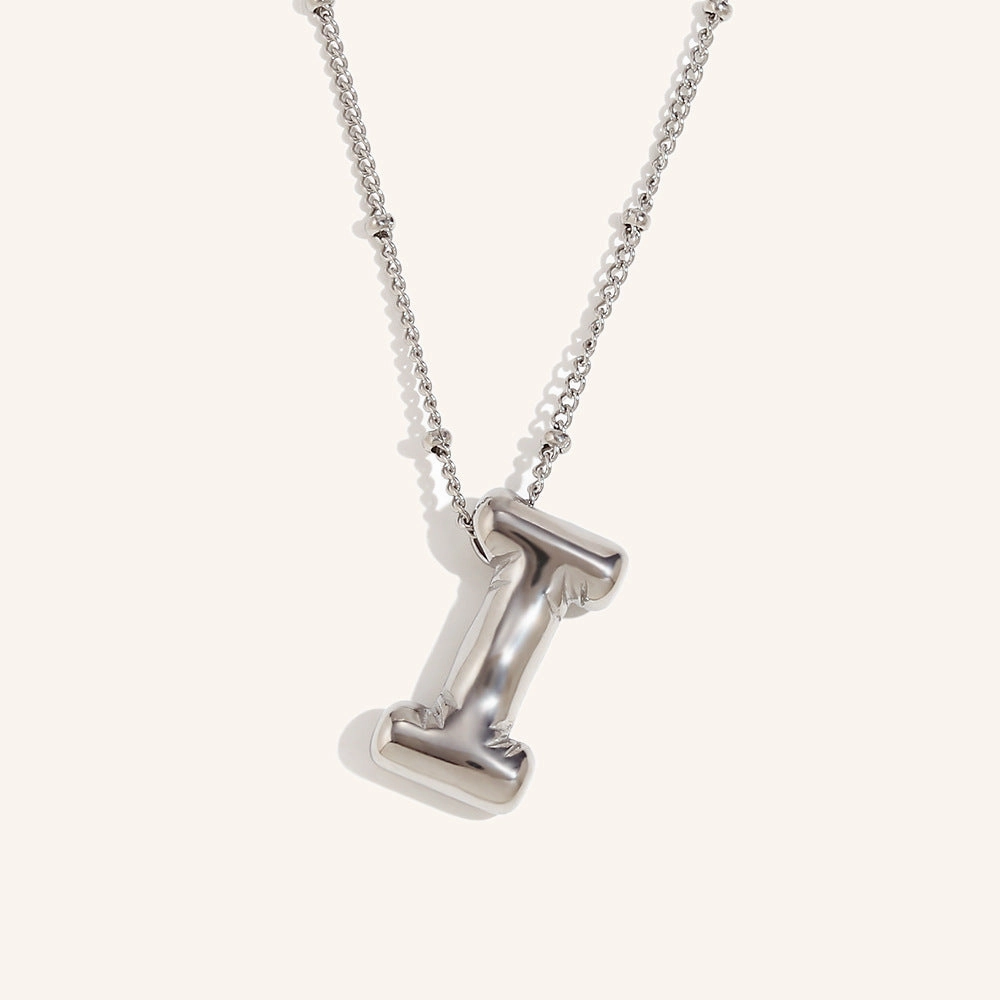 Wholesale Balloon English Stainless Steel Plated 18K Necklace