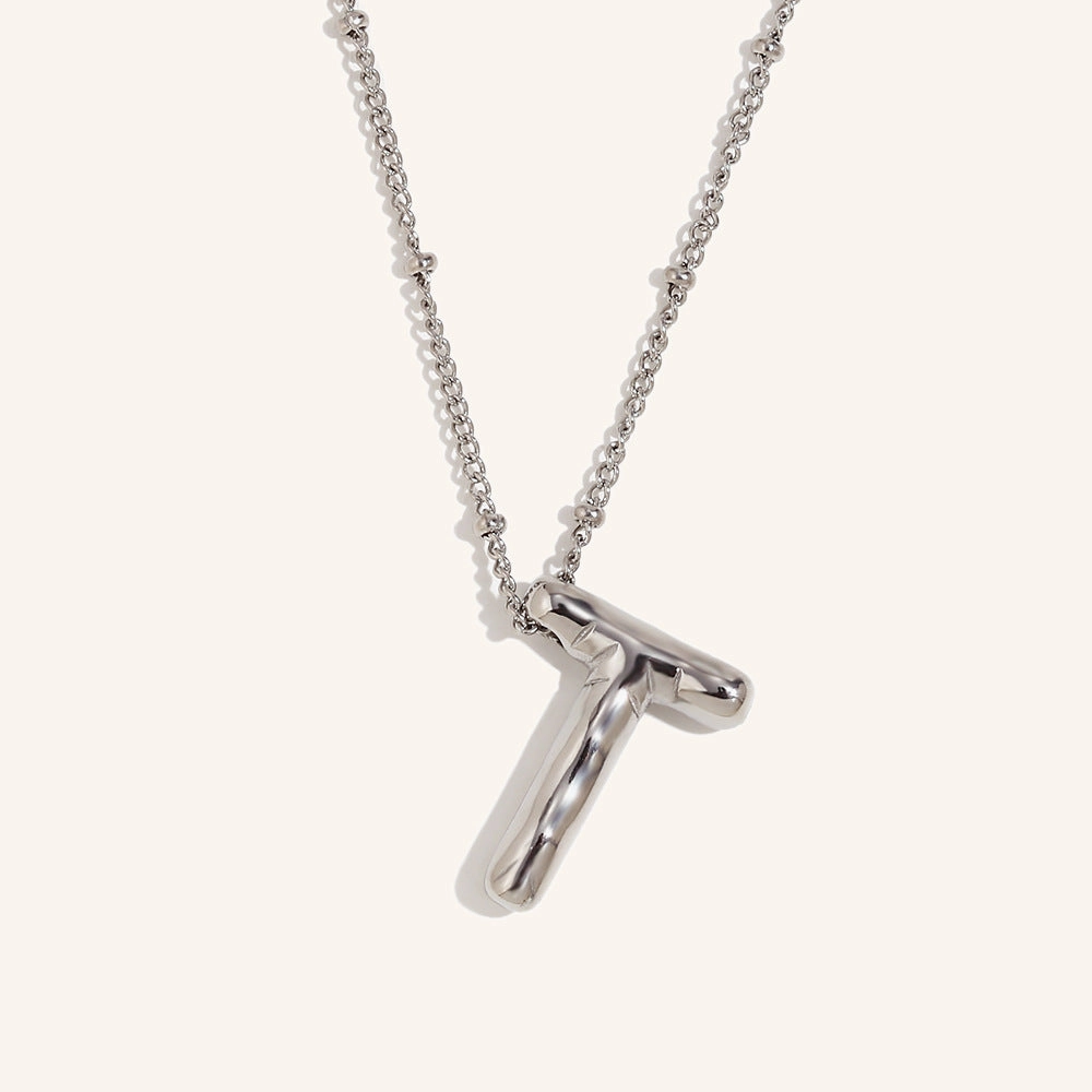 Wholesale Balloon English Stainless Steel Plated 18K Necklace