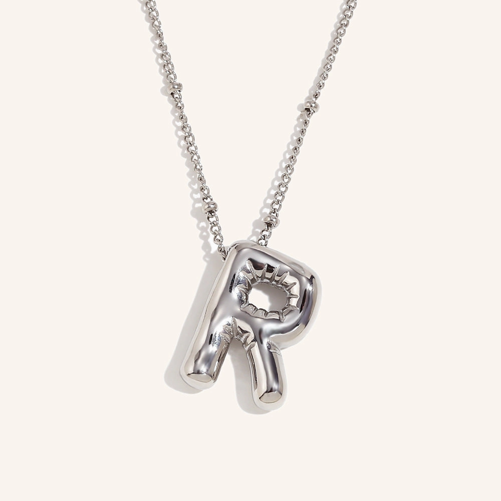 Wholesale Balloon English Stainless Steel Plated 18K Necklace