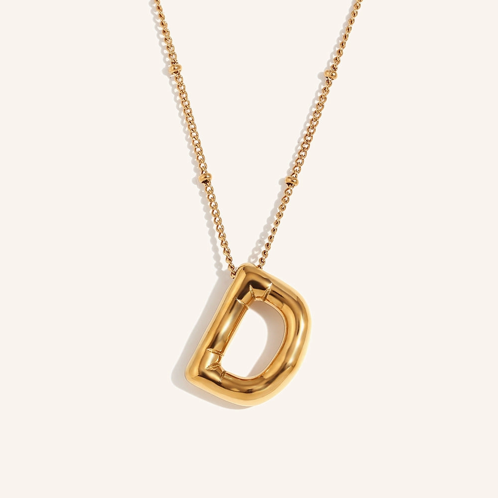 Wholesale Balloon English Stainless Steel Plated 18K Necklace