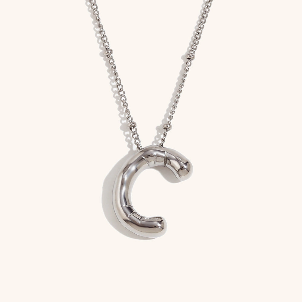 Wholesale Balloon English Stainless Steel Plated 18K Necklace