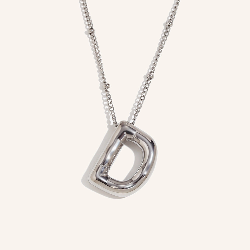Wholesale Balloon English Stainless Steel Plated 18K Necklace