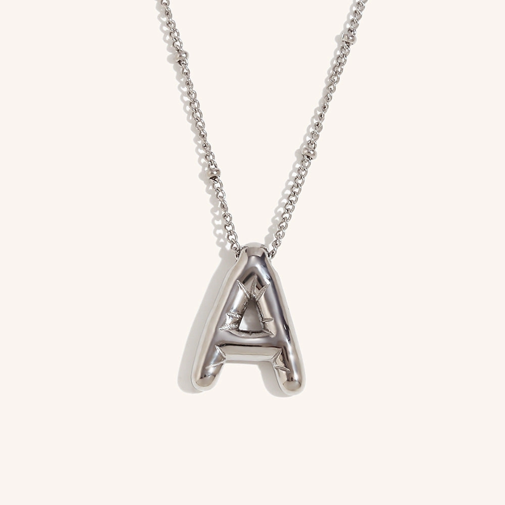 Wholesale Balloon English Stainless Steel Plated 18K Necklace