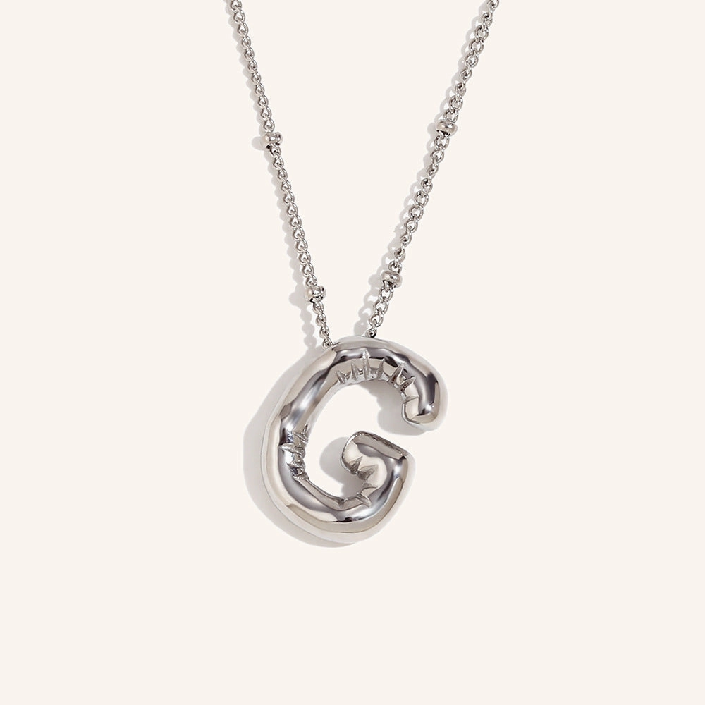 Wholesale Balloon English Stainless Steel Plated 18K Necklace