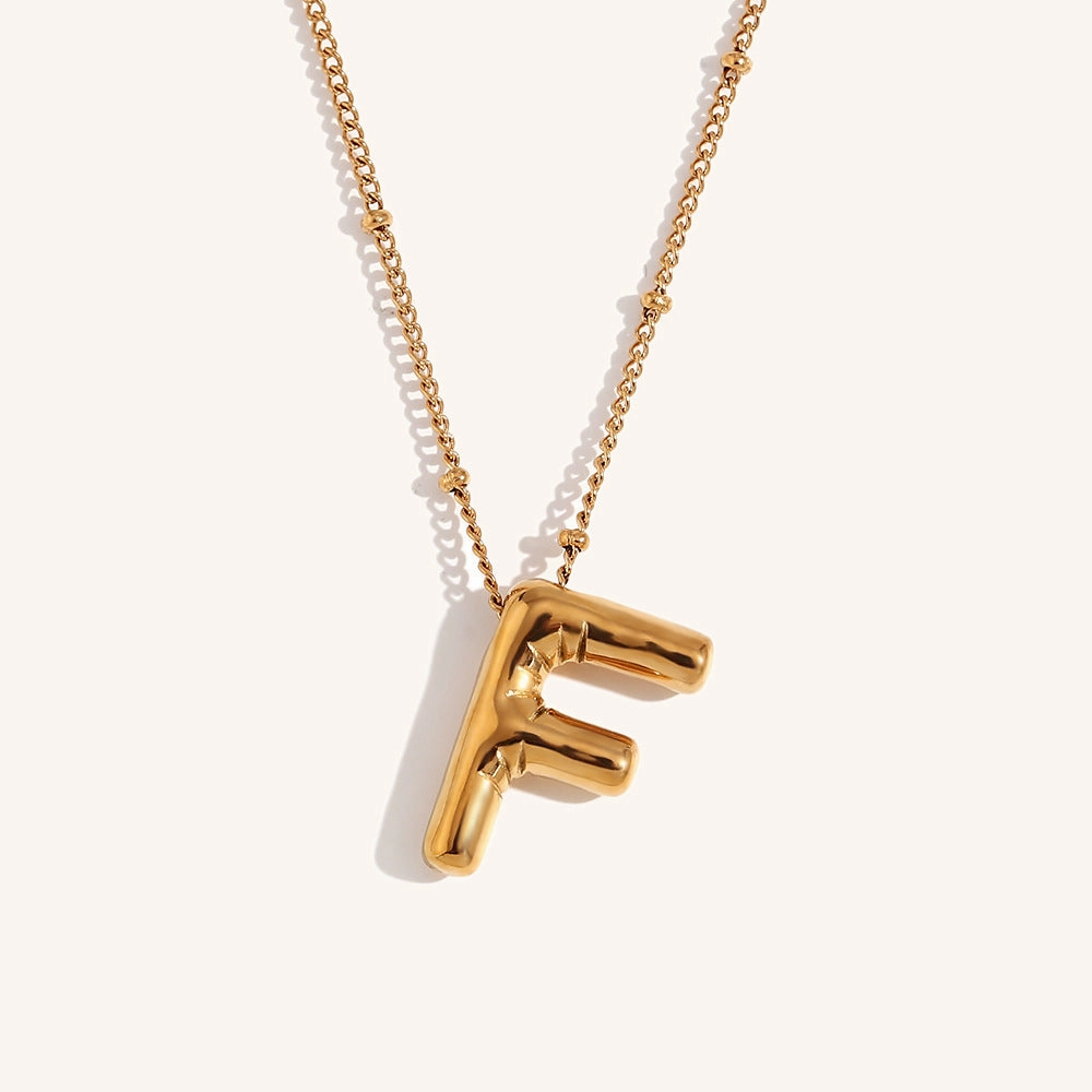 Wholesale Balloon English Stainless Steel Plated 18K Necklace