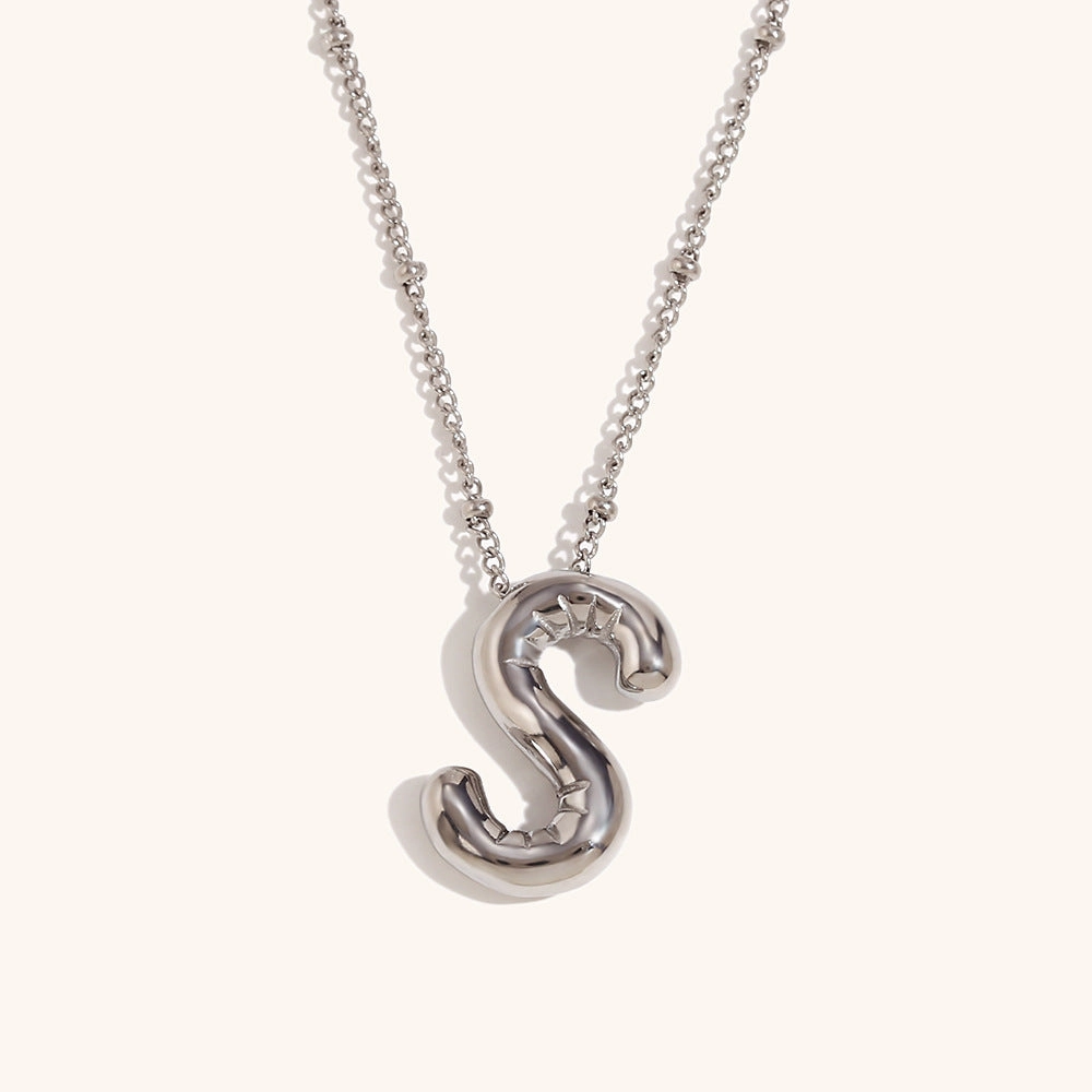 Wholesale Balloon English Stainless Steel Plated 18K Necklace