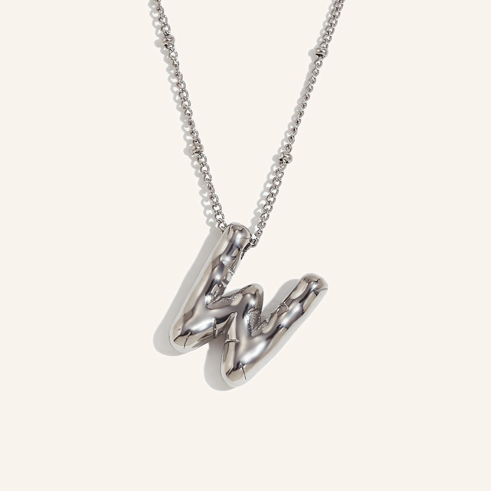 Wholesale Balloon English Stainless Steel Plated 18K Necklace