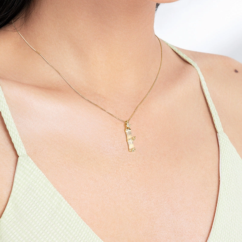 Wholesale Bamboo Opal Silver Necklaces