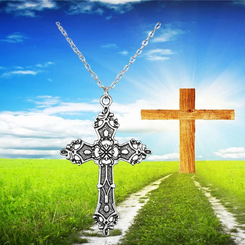 Wholesale Baroque Cross Vintage Bohemian Gothic Sweater Chain