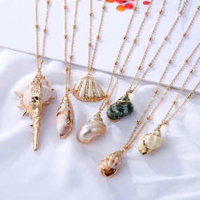 Wholesale Beach Conch Shell Pendant Fashion Necklace