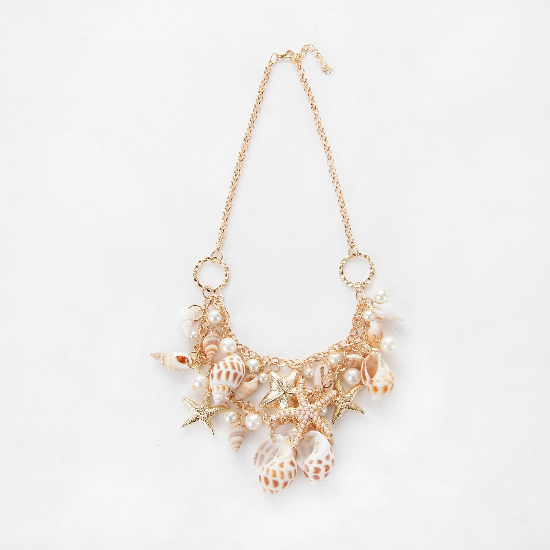 Wholesale Beach Style Starfish Alloy Necklace