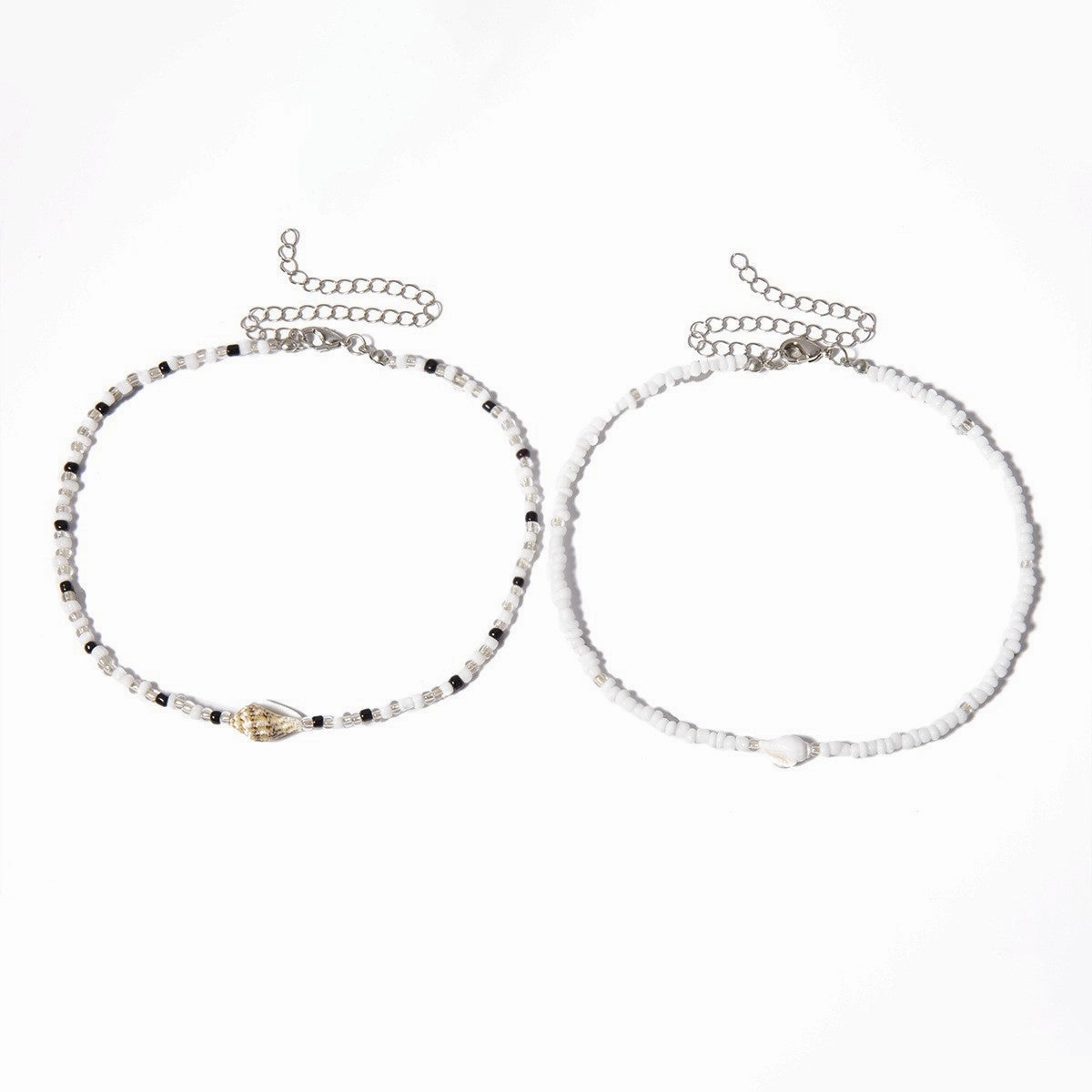 Wholesale Beaded retro style necklace versatile stacking beach conch beach shell clavicle necklace