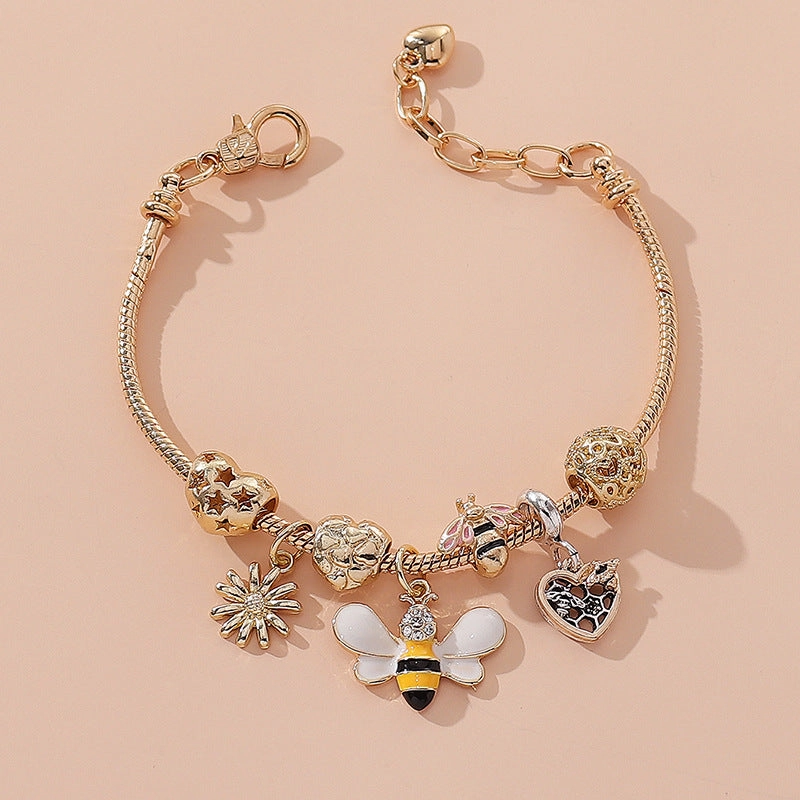 Wholesale Bee Pendant DIY Handmade Beaded Bracelet