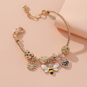 Wholesale Bee Pendant DIY Handmade Beaded Bracelet