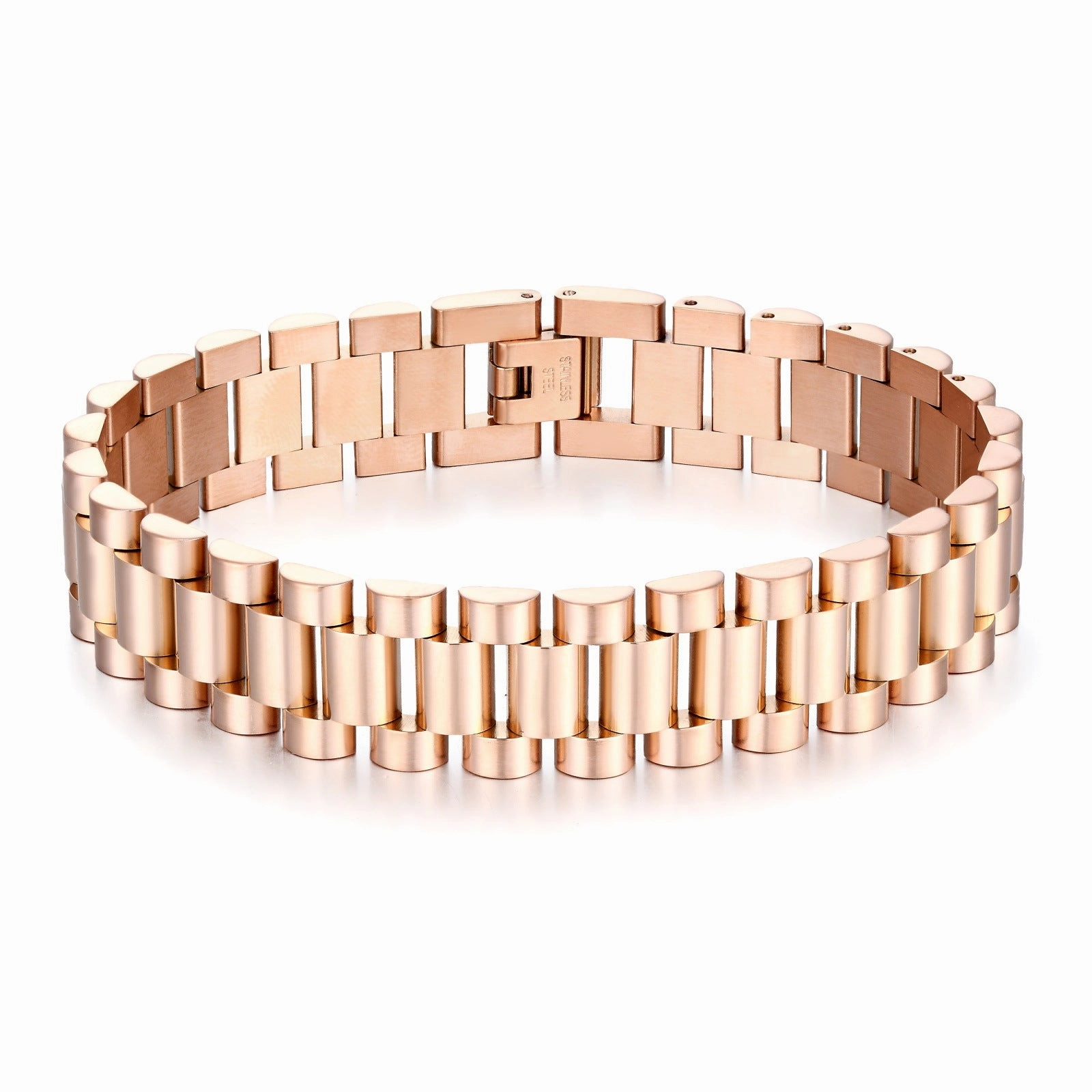 Wholesale Bending Bands 15mm Stainless Steel Men's Men's Merbers Bracelet