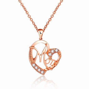 Wholesale Best Selling Mother's Day Joker MOM Love Diamond Necklace