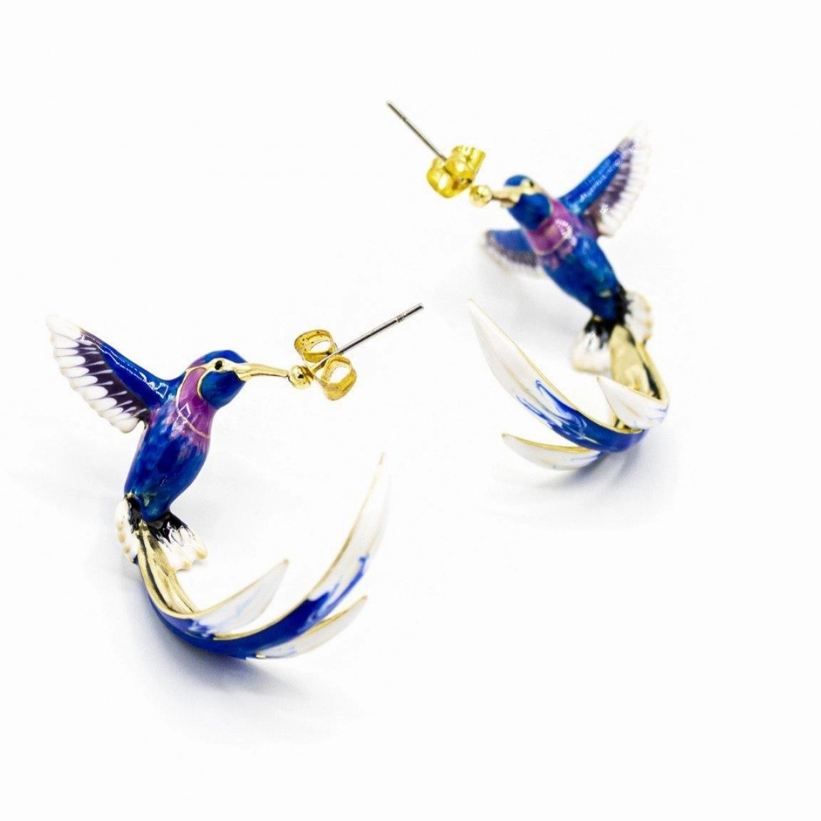 Wholesale Bird drop oil creative earrings